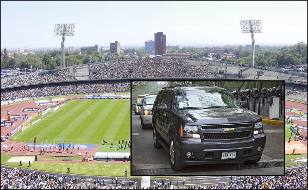 Especial.  La escuadra azulcrema acostumbra llegar al estadio Olímpico Universitario, mediante vehículos privados
