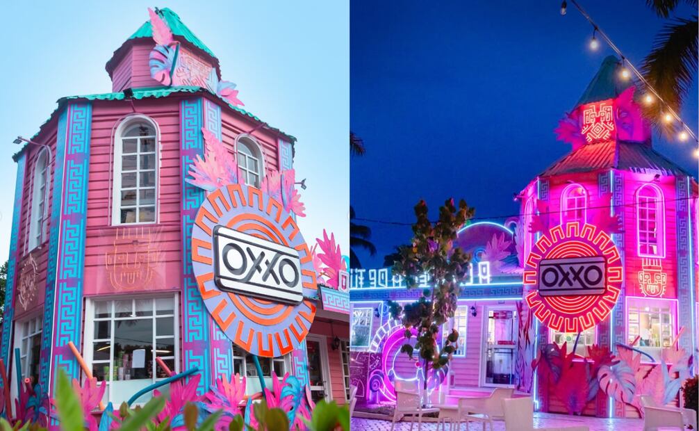 El diseño de esta tienda OXXO está inspirada en la cultura maya, perteneciente a la zona sur del país. Foto: Instagram