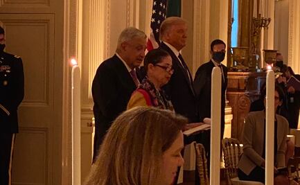 Empresaria invitada de AMLO comparte fotos de cena de gala con Trump