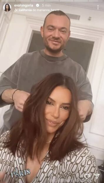 Eva Longoria confirma el long bob con balayage ideal para morenas