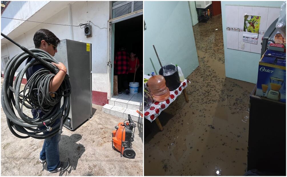 Los vecinos dicen que el gobierno municipal llegó a ayudar a limpiar el lodo y se fueron. Foto: Arturo Contreras / EL UNIVERSAL