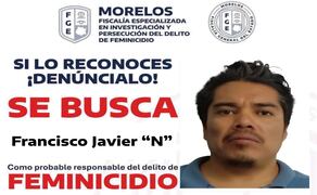 Fiscalía de Morelos gira orden de aprehensión contra Francisco Javier “N”. Foto: Fiscalía de Morelos