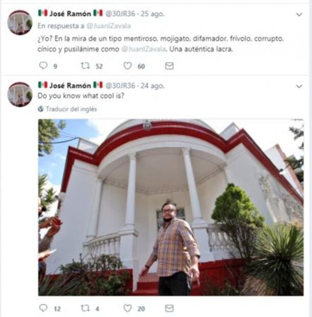 ​Juan Ignacio Zavala e hijo de AMLO cruzan ataques en redes