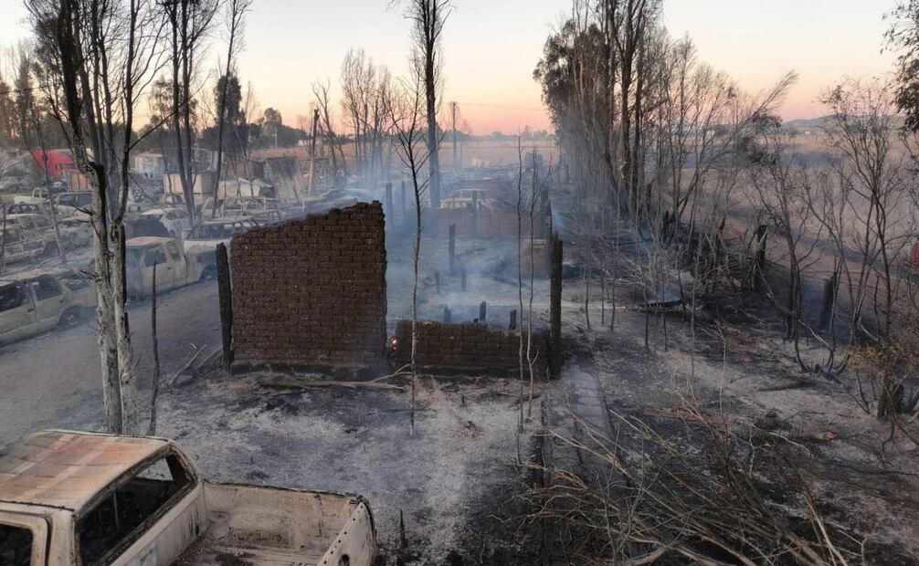 Incendio en corralón de la FGR en Zacatecas. Foto: Especial