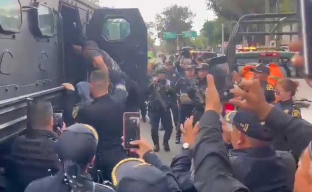 Operativo en Eje 2 Norte por la detención de un hombre con al menos 80 kilos de droga. Foto: Captura de video