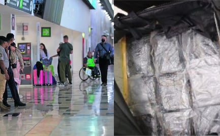 Aseguran en AICM más de 17 kilos de cocaína en dos maletas; los dueños son israelíes e iban a Alemania