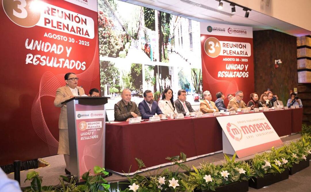 Reunión plenaria del grupo parlamentario de Morena en la Cámara de Diputados. Foto: Especial