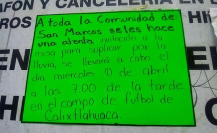 Ante sequía extrema que afecta a Toluca, habitantes realizan misas para pedir que llueva