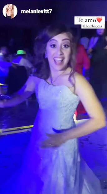 Bertha Ocaña en la celebración de su boda.
Foto: Instagram