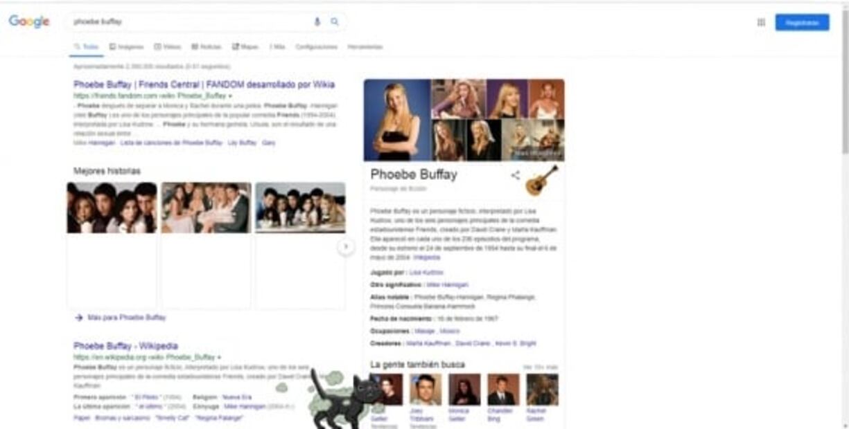 Qué pasa si buscas a los personajes de Friends en Google