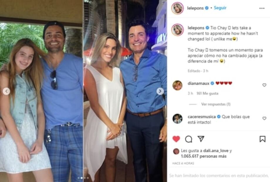 Foto de la eterna juventud de Chayanne sorprende, junto a su sobrina Lele Pons