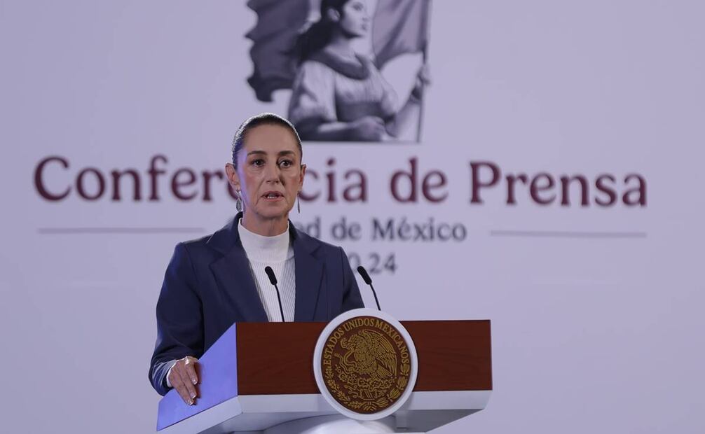 Claudia Sheinbaum durante su conferencia matutina del 2 de octubre. Foto: Fernanda Rojas. EL UNIVERSAL