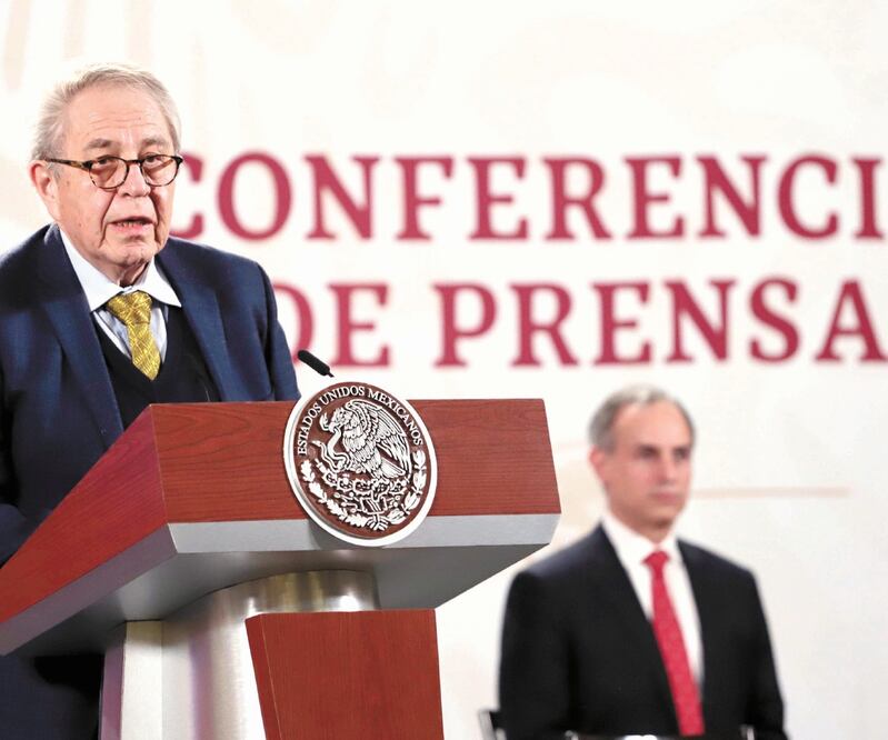 Jorge Alcocer Varela, secretario de Salud, llamó a la población durante la mañanera a reforzar las medidas de prevención e higiene. BERENICE FREGOSO. EL UNIVERSAL