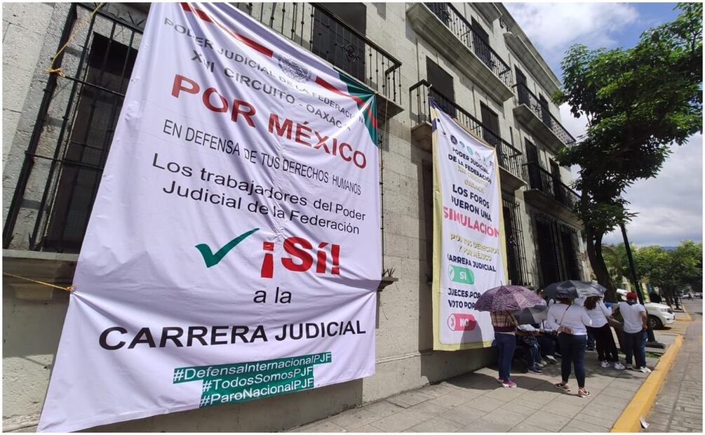 800 trabajadores de Oaxaca se suman al paro nacional del Poder Judicial contra reforma de AMLO. Foto: Mario Arturo Martínez / EL UNIVERSAL