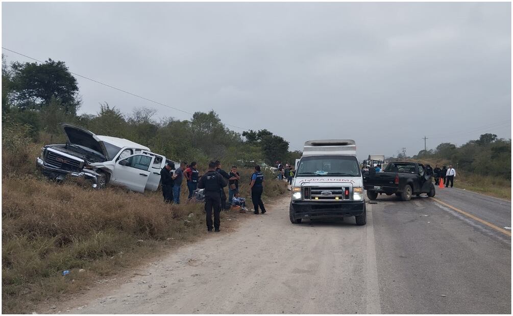 Accidente vial en carretera de Tamaulipas (3/01/2025). Foto: Especial
