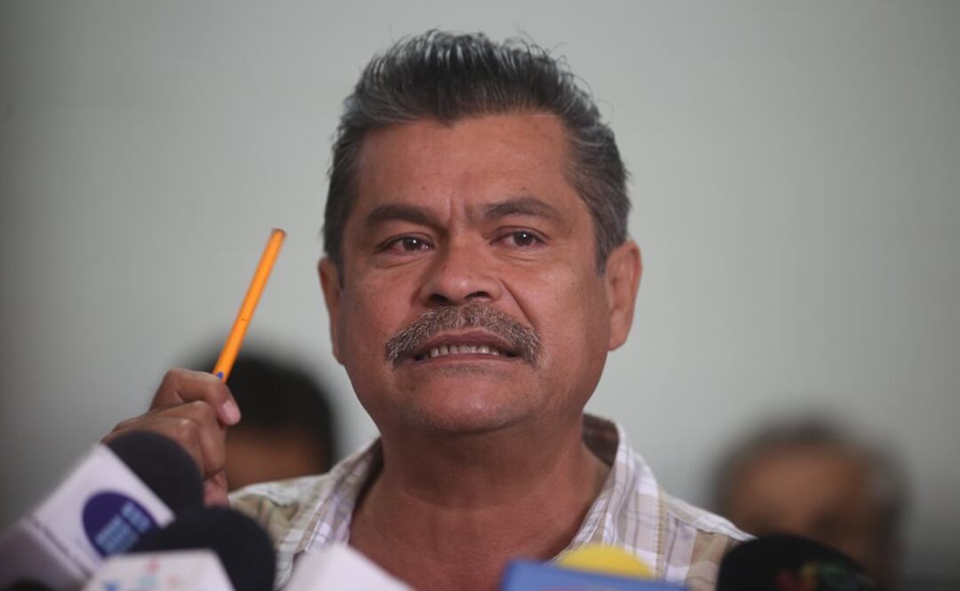 Juan José Ortega Madrigal, líder de la CNTE en Michoacán (Foto: Mandolov Solís)