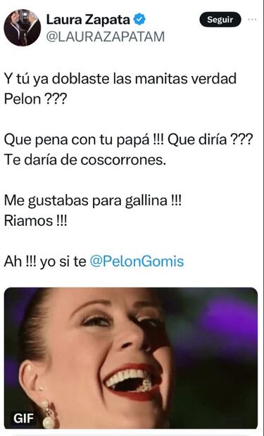 Laura Zapata cuestiona así a Héctor Suárez Gomís en X
