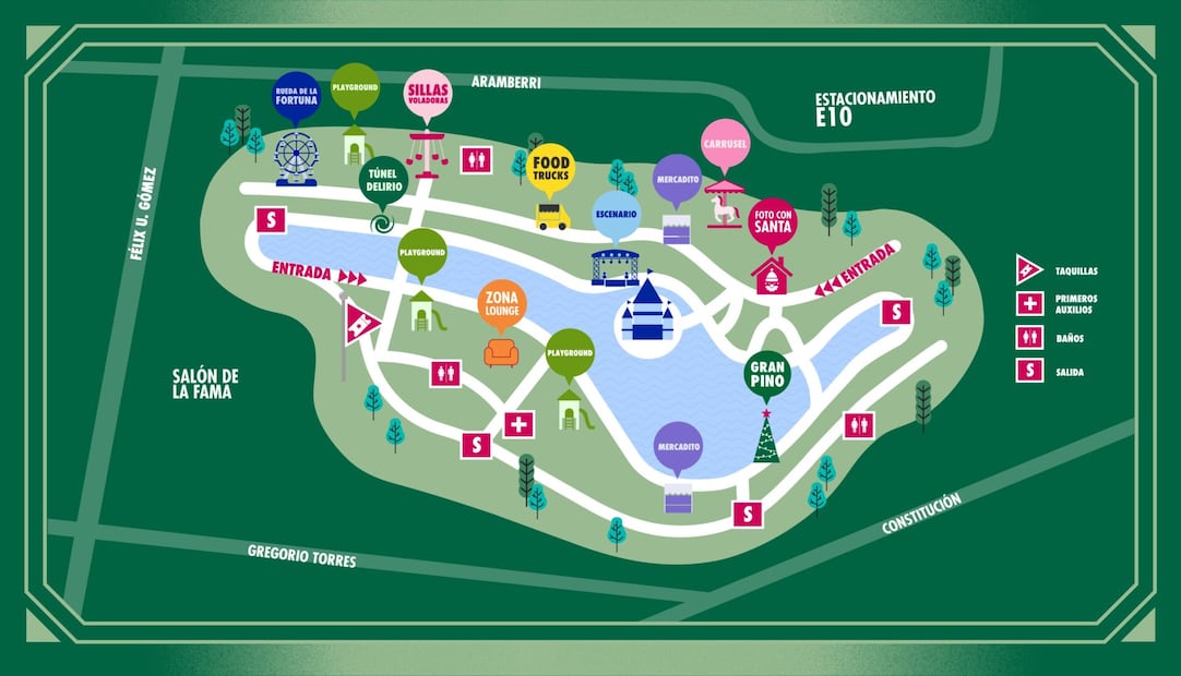 Conoce el mapa de Luztopía y prepara tu visita en este parque donde se vive la navidad
Imagen: Captura de pantalla