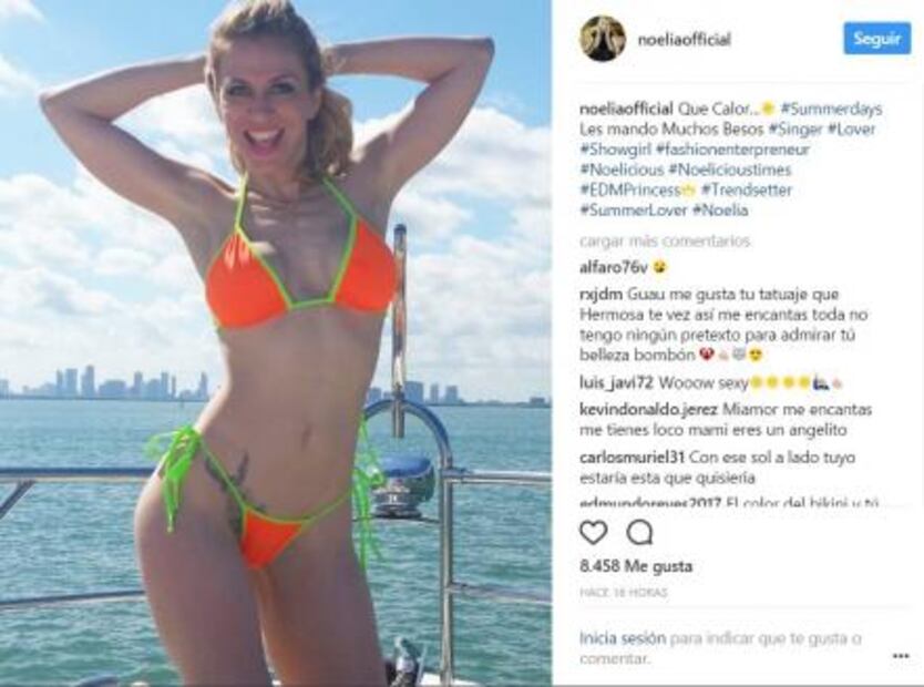 Noelia posa en bikini y muestra atrevido tatuaje 