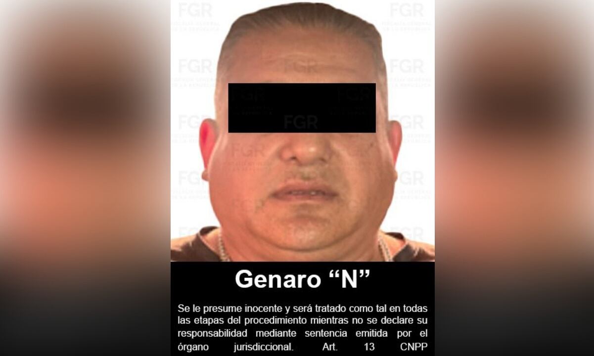 Genaro “N”, detenido en Baja California y acusado por su probable responsabilidad en los delitos de contra la salud y asociación delictuosa. Foto: Cortesía.