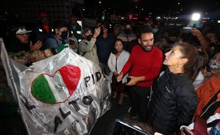 Claudia Sheinbaum supervisa retiro de La Palma en Paseo de la Reforma