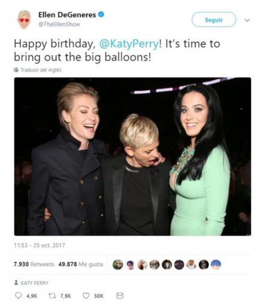 Critican a DeGeneres por comentario sobre escote de Katy Perry