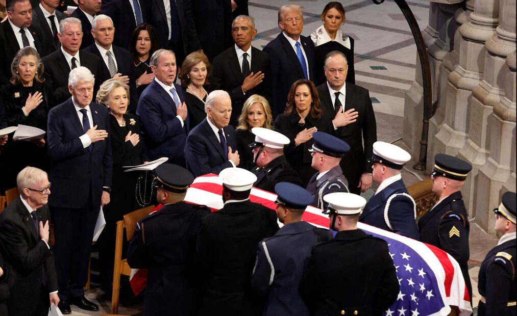 Funeral de Jimmy Carter en la Catedral Nacional de Washington, Estados Unidos. Foto: AFP