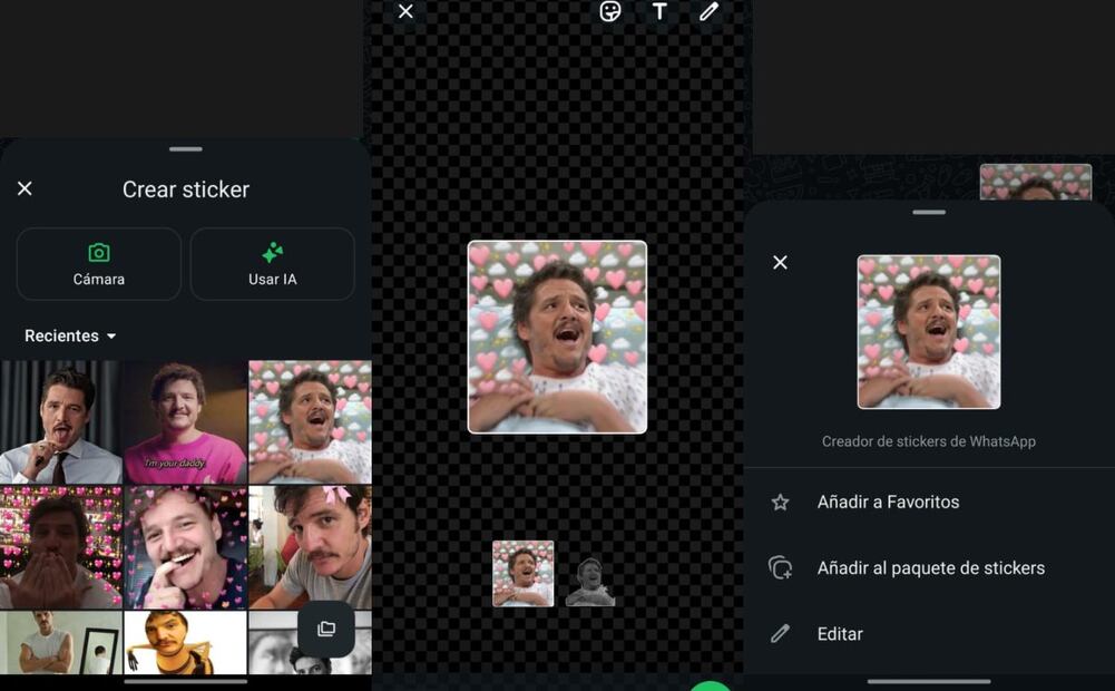 Cómo activar el modo "Pedro Pascal" en WhatsApp. Imagen: captura de pantalla