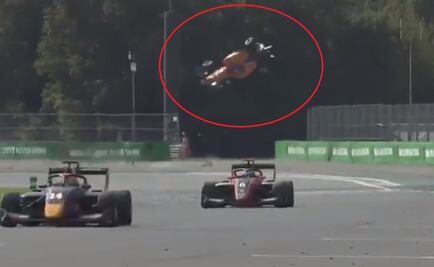 Piloto sale ileso después de que su auto voló en la Fórmula 3