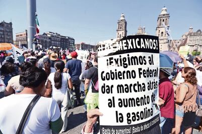 Manifestantes contra gasolinazo llaman a no pagar impuestos