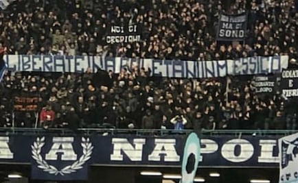 Piden en partido del Napoli liberación de tres italianos en México