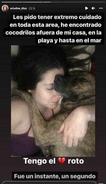 Cocodrilo devora a Tacha, la perrita de Ariadne Díaz: "Tengo el corazón roto", dice la actriz