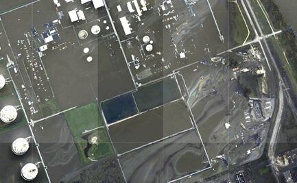 Barcos de limpieza atienden derrame de petróleo en el Golfo de México tras paso de "Ida"