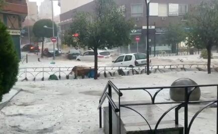 Tormentas con granizo paralizan carreteras y Metro de Madrid