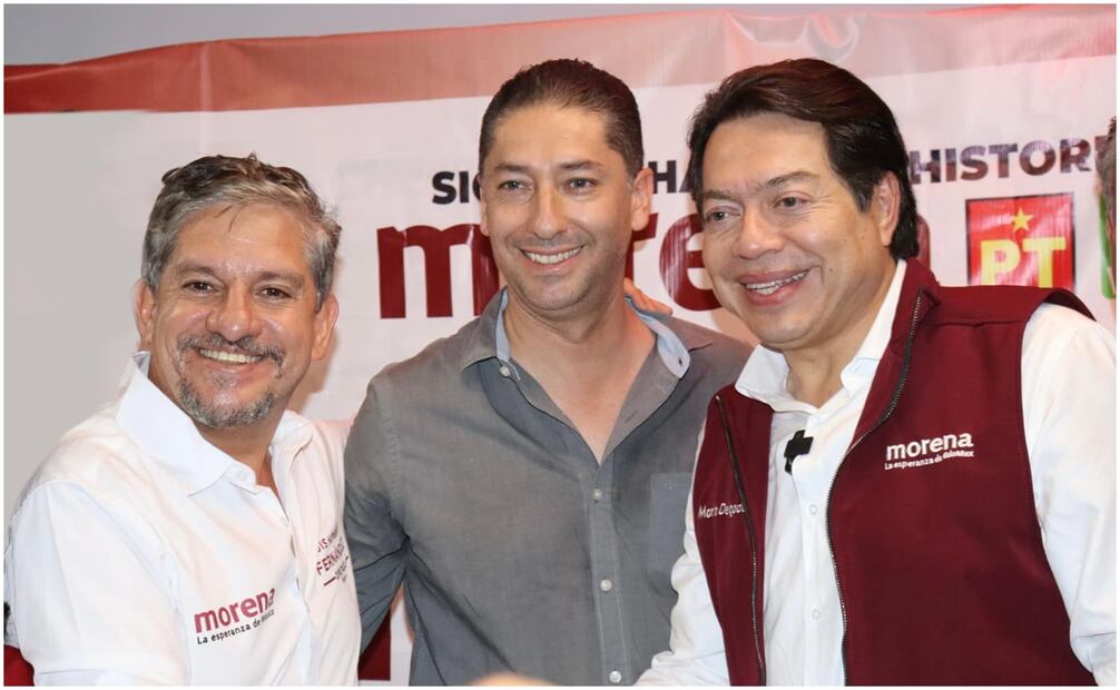Luis Humberto Fernández Fuentes, Juan Ramón Rivera Ruiz y Mario Delgado. Foto: Tomada de Facebook