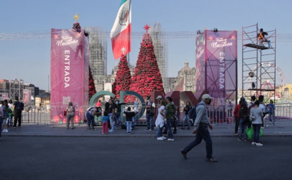Alistan apertura de la Verbena Navideña en el Zócalo capitalino