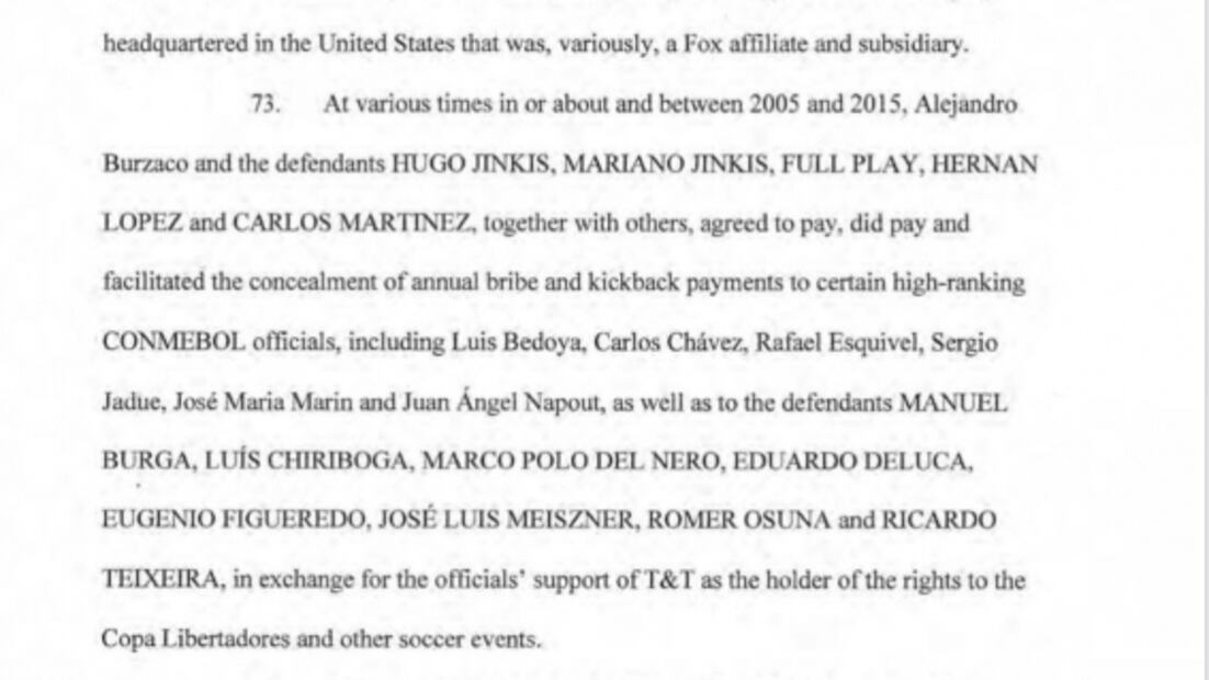 Exejecutivos de Fox Sports y Full Play señalados por lavado de dinero y corrupción en el FIFA Gate