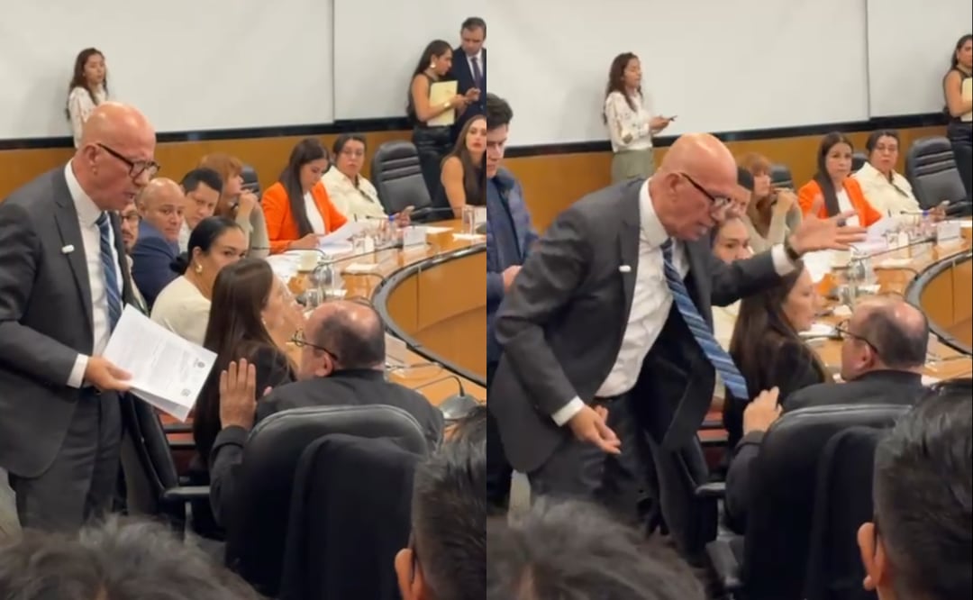 El diputado Ector Jaime Ramírez Barba (derecha), protagonizó un desencuentro con el Presidente de la Comisión de Salud, Pedro Zenteno Santaella (25/11/2025). Foto: Especial