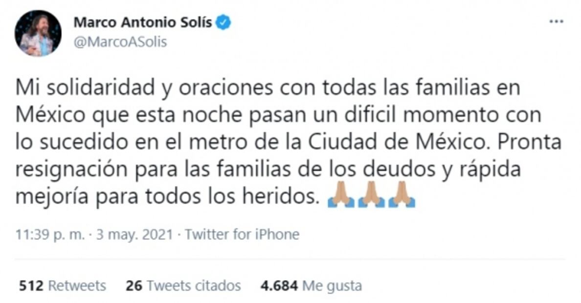 Tristeza y enojo, así reaccionan los famosos tras accidente en el Metro de la CDMX