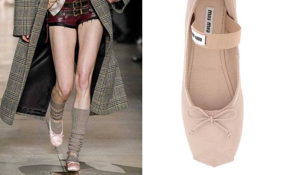 La bailarina es un calzado muy versátil de estilo romántico / Fotos: Miu Miu