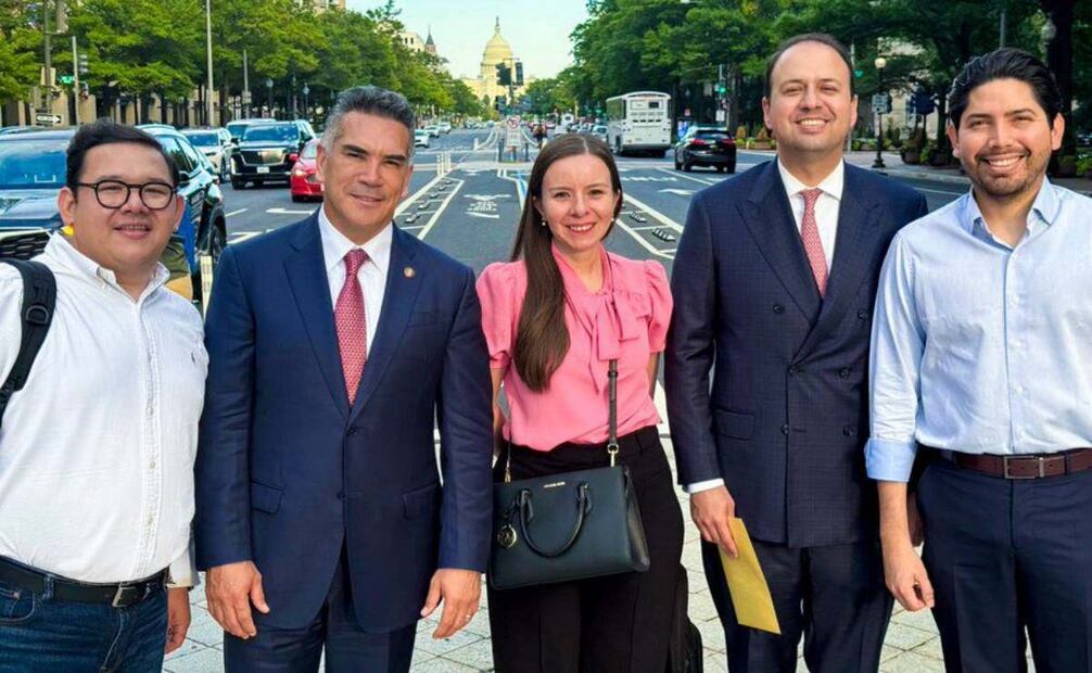 Alejandro Moreno durante su visita a EU este miércoles 3 de septiembre de 2025. Foto: Especial