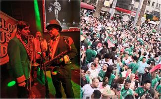 Triciclo Circus Band prende la fiesta mundialista en el Monumento a la Revolución