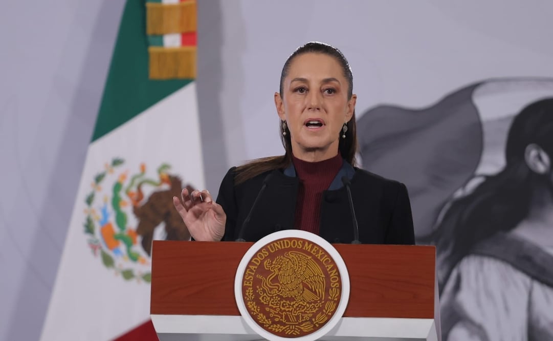 Claudia Sheinbaum en su conferencia matutina del 19 de diciembre de 2025. Foto: Gabriel Pano/EL UNIVERSAL