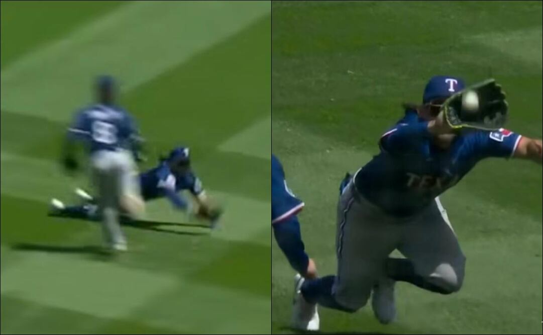 Atrapadón de Alejandro Osuna en su presentación en Grandes Ligas, se lució con joyita a la defensiva / FOTOS: Capturas de Pantallas