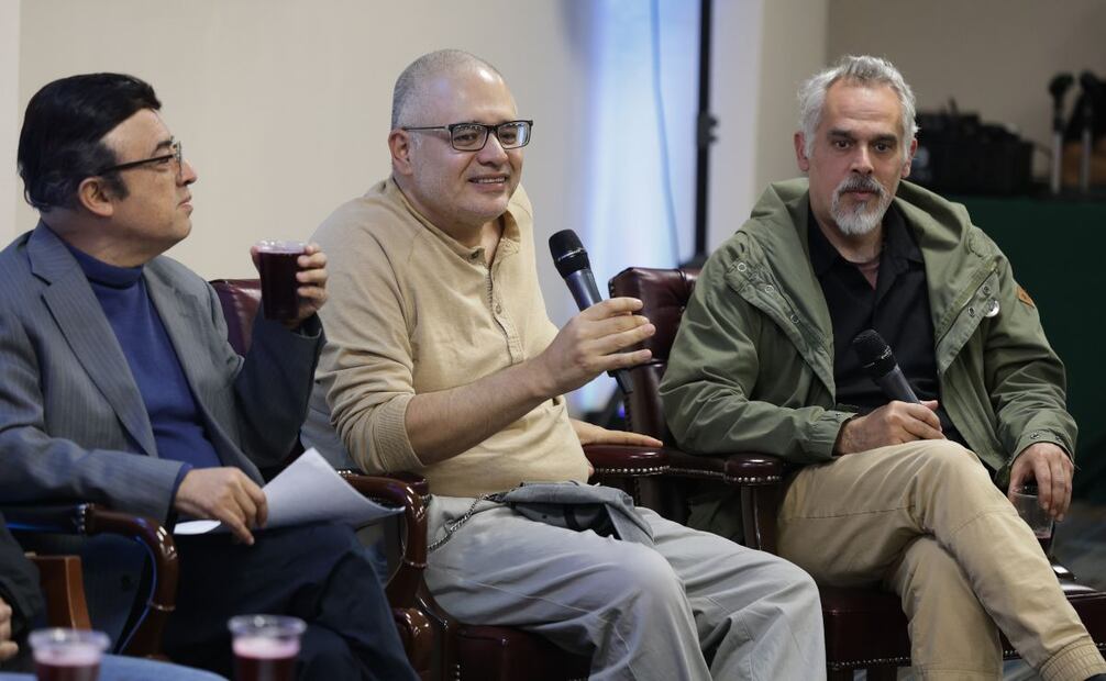 Luy, Galindo y Fer de Anda durante la charla con suscriptores en EL UNIVERSAL.  |  Foto: Carlos Odín.