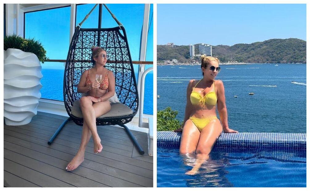 Looks de playa de la conductora Rocío Sánchez Azuara. Imagen: Instagram Rocío Sánchez Azuara