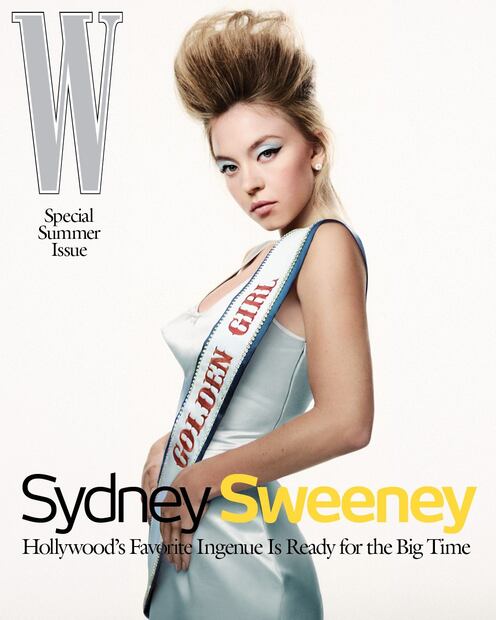 Sydney Sweeney en la edición de verano 2025 de W Magazine. Es su primera portada en la publicación. Foto: Especial. W Magazine (Carlijn Jacobs)