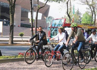 Abren sendero para bicis y peatones en Paseo de la Reforma