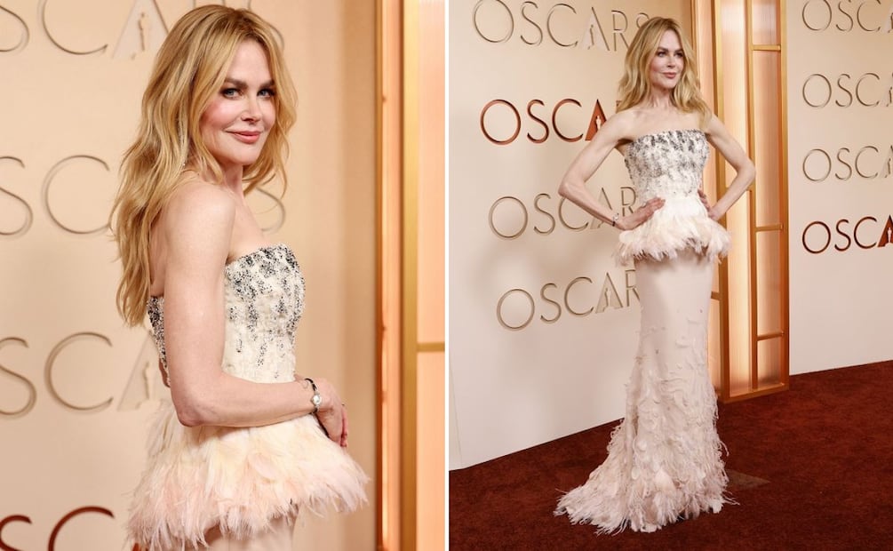 La actriz llevó su cabello suelto con ondas suaves. Foto: FP, EFE