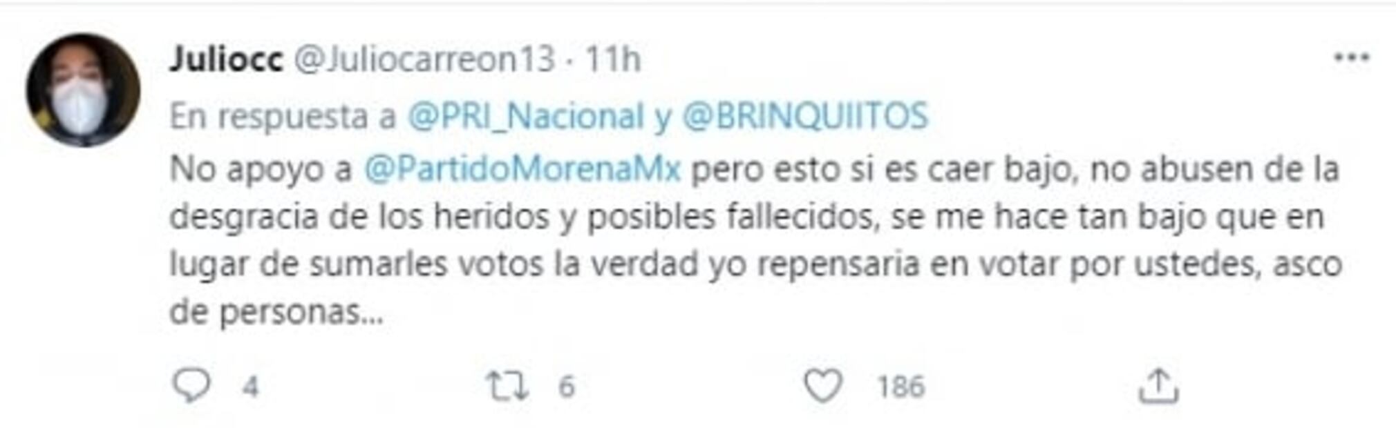 Critican en redes sociales a partidos por subirse a tema de accidente en Metro Olivos 
